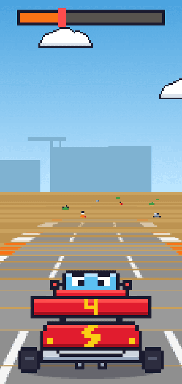 Declan's Destruction Race - a pixel-art construction-site racing game