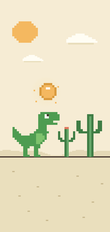 Winnie's Dino Run - a pixel-art dino runner